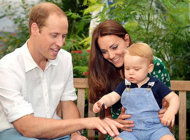 William, Kate e o príncipe George (Foto: Getty Images)