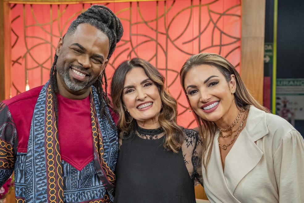 Manoel Soares, Fátima Bernardes e Patrícia Poeta — Foto: Globo/Fábio Rocha