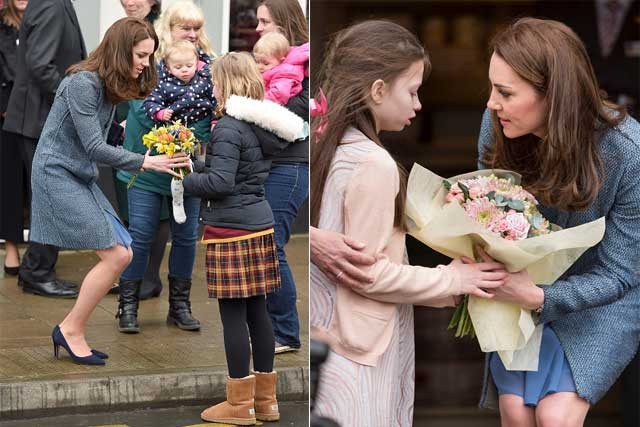 Kate deu bastante atenção para os pequenos (Foto: Getty Images)