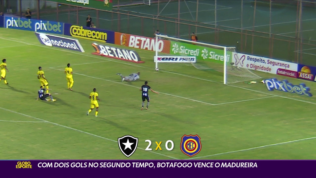 Com dois gols no segundo tempo, Botafogo vence o Madureira