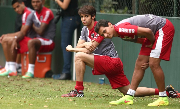 Kaká e Ganso no treino do São Paulo (Foto: Marcos Ribolli / Globoesporte.com)