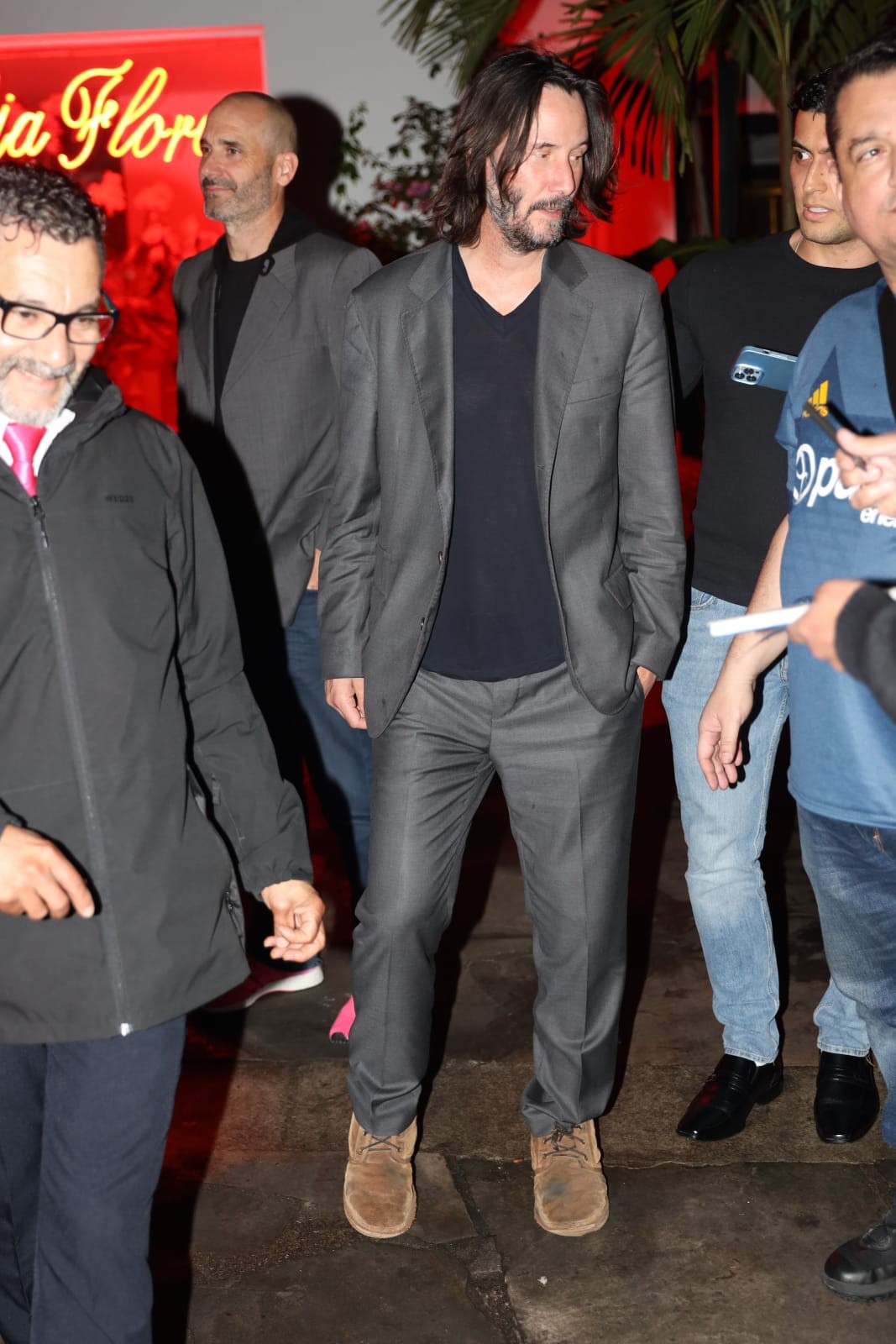 Keanu Reeves deixa restaurante em São Paulo (Foto: Lucas Ramos/Brazil News)