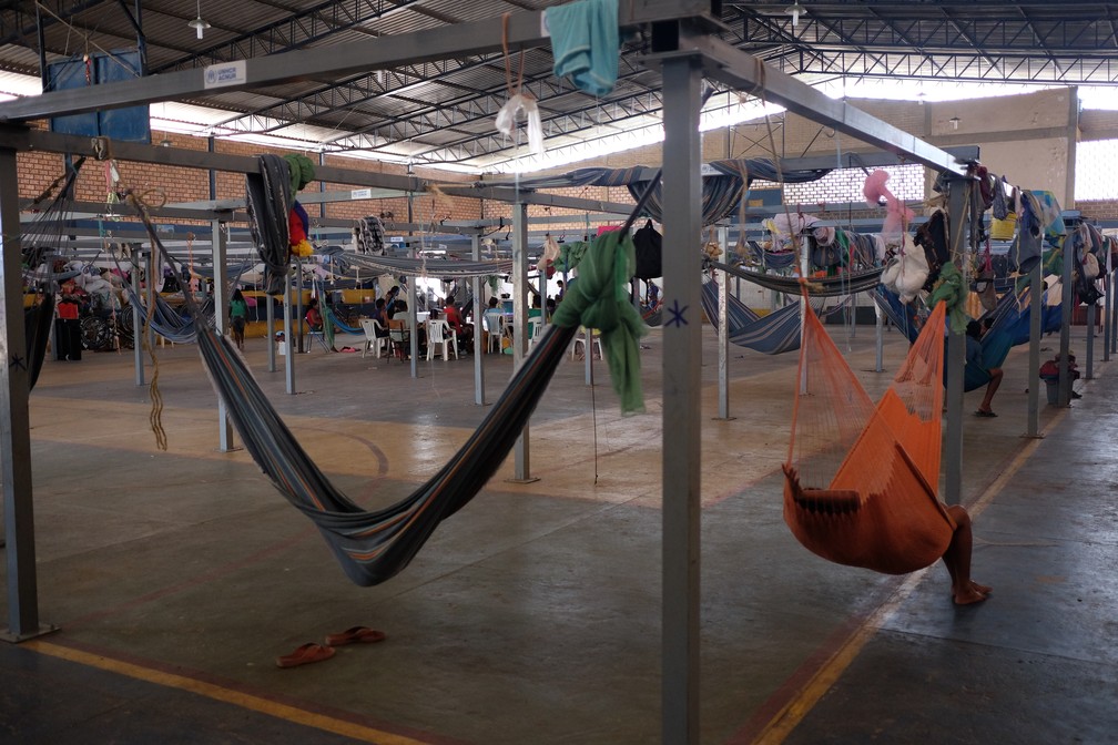 Abrigo do bairro Pintolândia recebe índios venezuelanos das etnias warao, pemons e eñapa (Foto: Inaê Brandão/G1 RR)