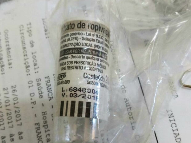 Enfermeira usou dez ml de cloridrato de ropivacaína (um anestésico que não pode ser usado por via intravenosa), ao invés de aplicar antitóxico (Foto: Reprodução/ETPV)
