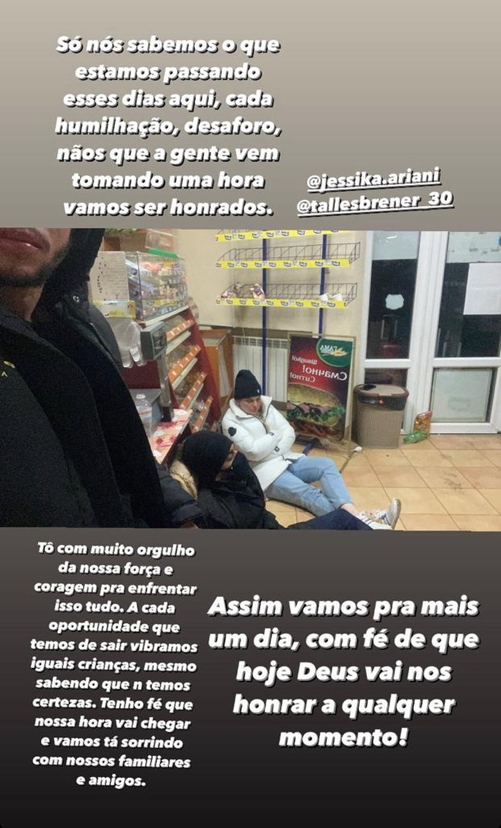 Em rede social, Edson Fernando fez novo desabafo sobre situação na fronteira com a Polônia — Foto: Reprodução