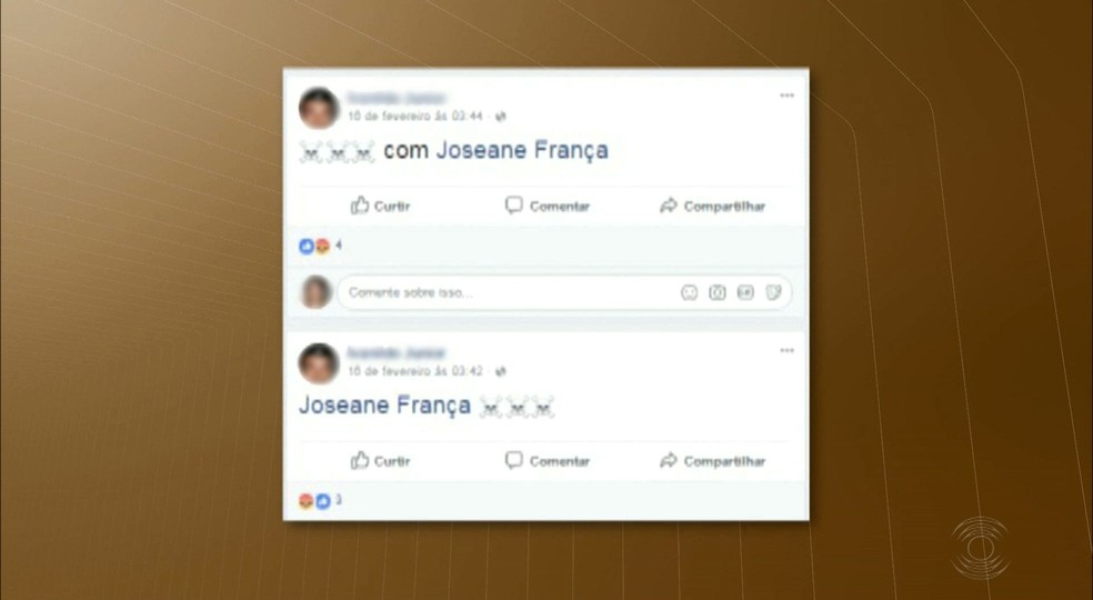 Suspeito do homic&iacute;dio publicou v&aacute;rias caveiras ao lado do nome da v&iacute;tima. (Foto: Reprodu&ccedil;&atilde;o/TV Cabo Branco)