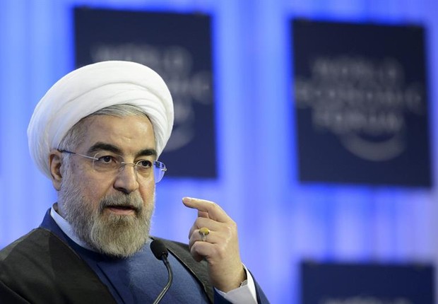 O presidente do Irã Hassan Rohani participa do Fórum Econômico Mundial (Foto: EFE/Laurent Gillieron)