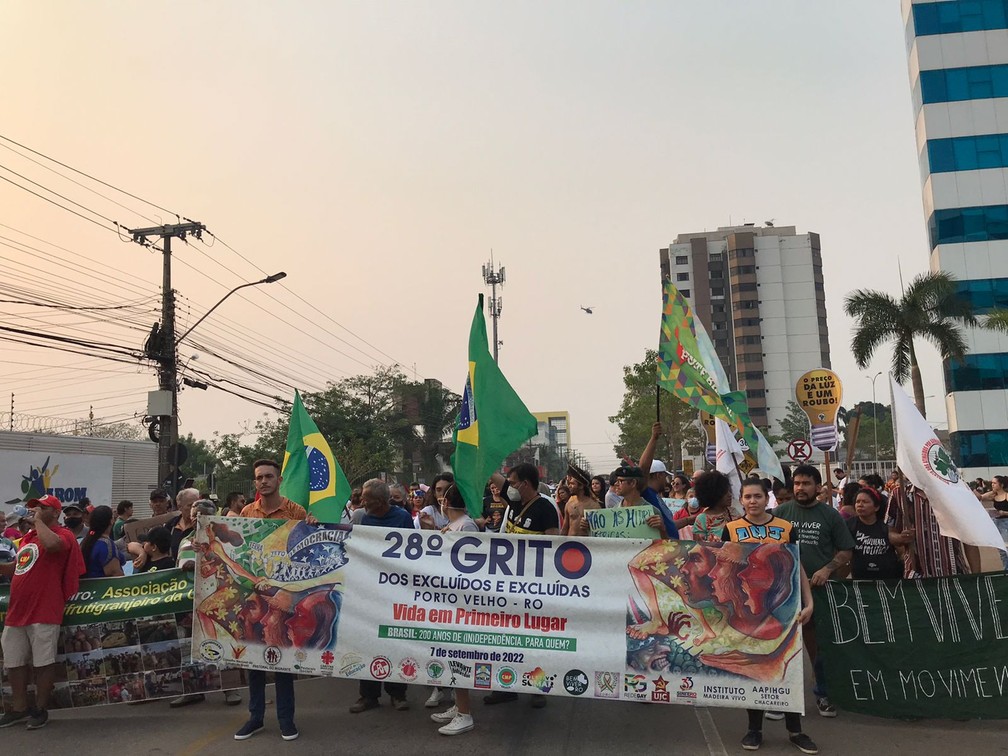 'Grito dos Excluídos' em Porto Velho, 7 setembro de 2022   — Foto: Ana Kézia Gomes/g1