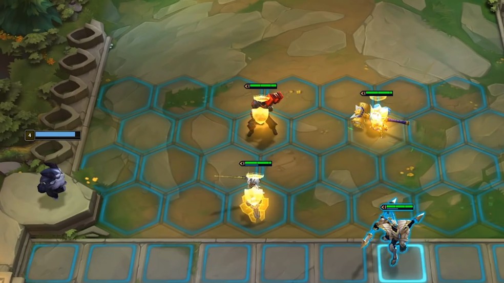 No auto chess TFT você precisa posicionar seus heróis em hexágonos, estrategicamente — Foto: Divulgação/Riot Games