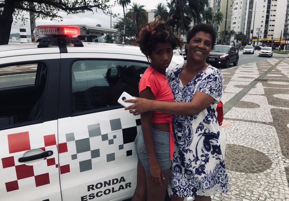 Roseli passou 4 anos em busca da filha N&iacute;via, que vagava pelas ruas de Santos, SP &mdash; Foto: Divulga&ccedil;&atilde;o/Pol&iacute;cia Militar
