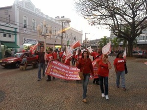 Manifestação pró-Dilma em Juiz de Fora (Foto: Rafael Antunes/G1)