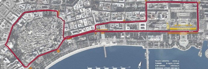 Circuito de rua na capital Baku será palco do GP da Europa, no Azerbaijão, a partir de 2016 (Foto: Divulgação)