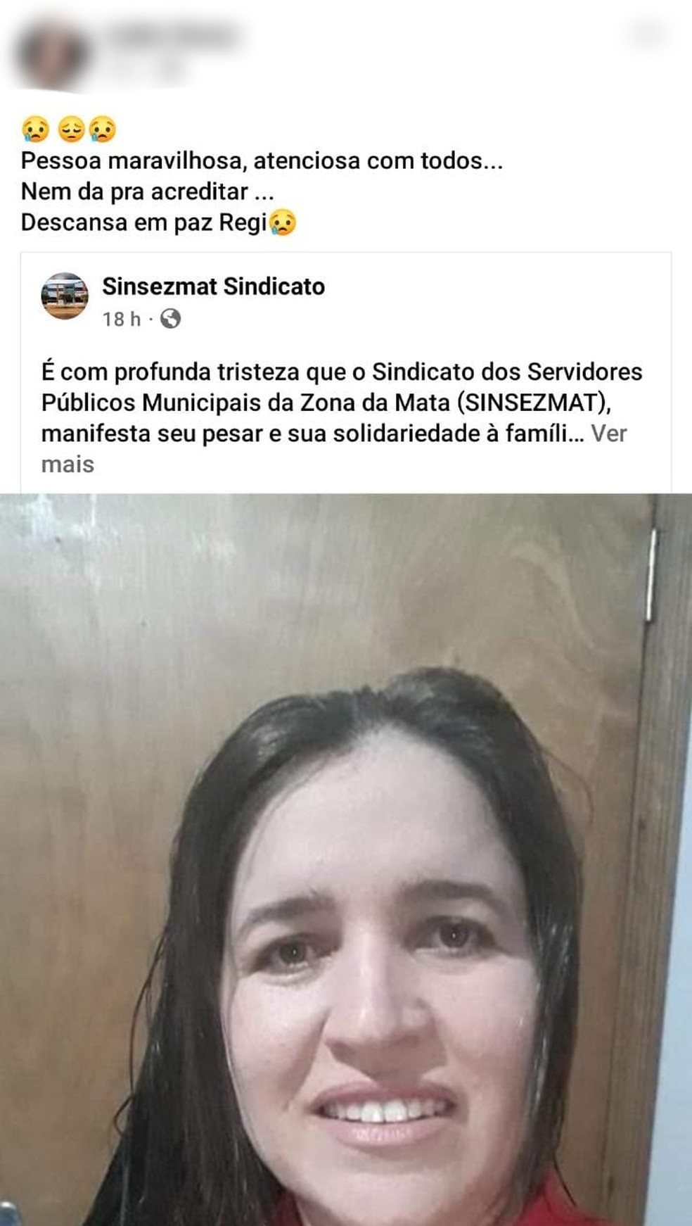 Amiga lamentam morte de servidora em RO — Foto: Redes Sociais/Reprodução