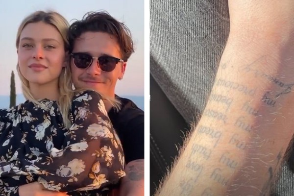 Nicola Peltz e Brooklyn Beckham; ator fez diferentes tatuagens para homenagear sua noiva (Foto: Reprodução / Instagram)