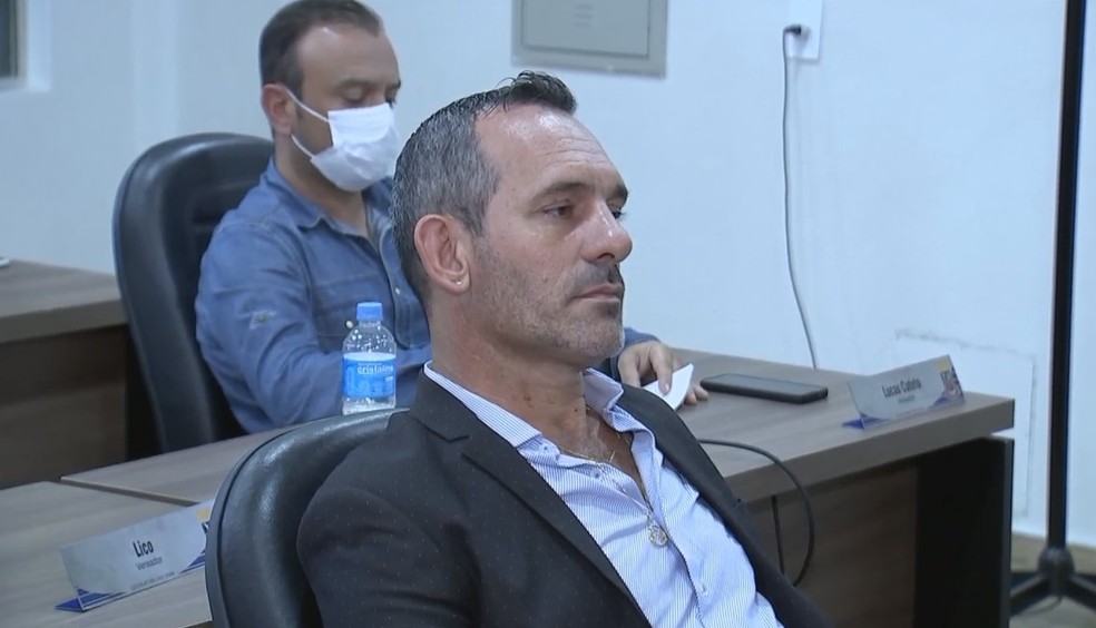 Para o vereador Fábio Polisinani (PSD), autor da denúncia, a atitude do presidente prejudica a imagem da Câmara — Foto: Reprodução/TV TEM