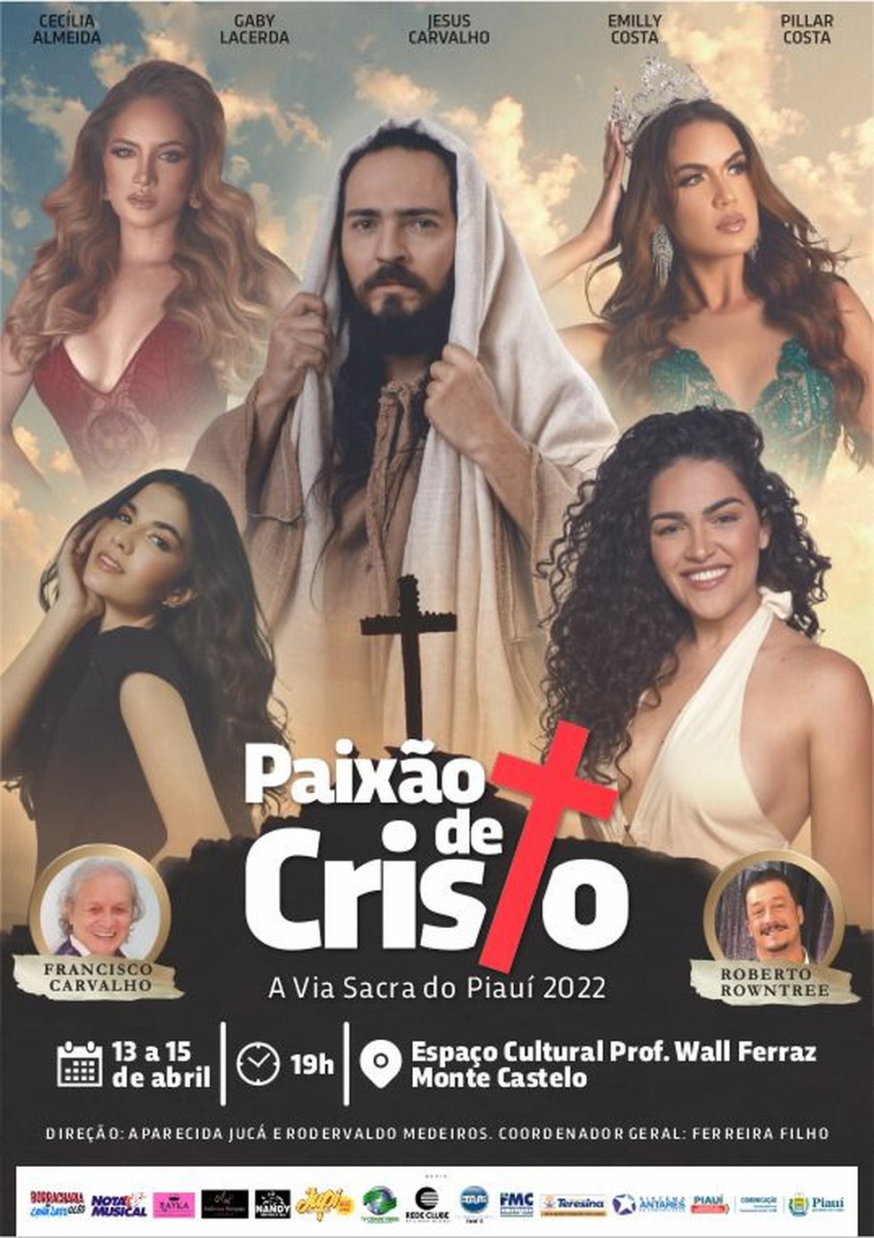 Cartaz da Paixão de Cristo em Teresina gera polêmica nas redes sociais — Foto: Reprodução