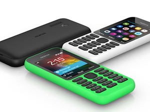 Celular Nokia 215, da Microsoft. (Foto: Divulgação/Microsoft)
