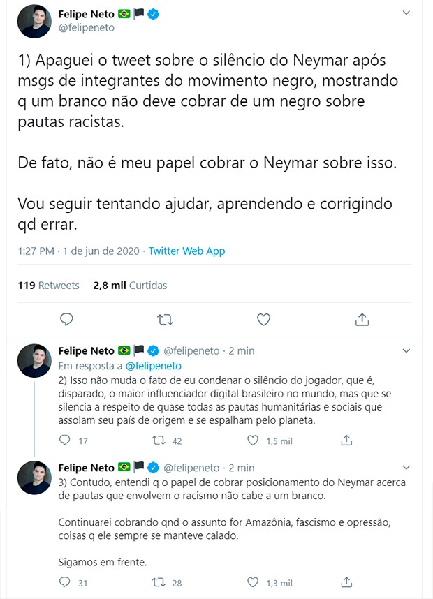 Felipe Neto (Foto: Reprodução/ Twitter)