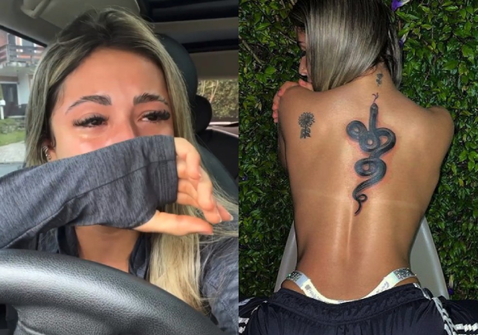 Influenciadora faz tatuagem escondida da mãe e se arrepende: “vontade de ralar as costas e arrancar isso” — Foto: Reprodução/Instagram