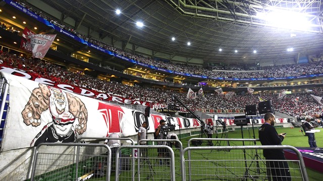 Torcida do São Paulo preencheu as arquibancadas do Allianz Parque 