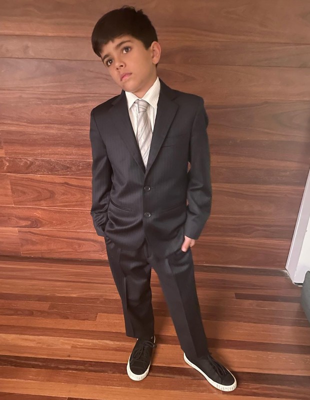 João, de 8 anos, é o filho caçula de Márcio Garcia (Foto: Reprodução/Instagram)