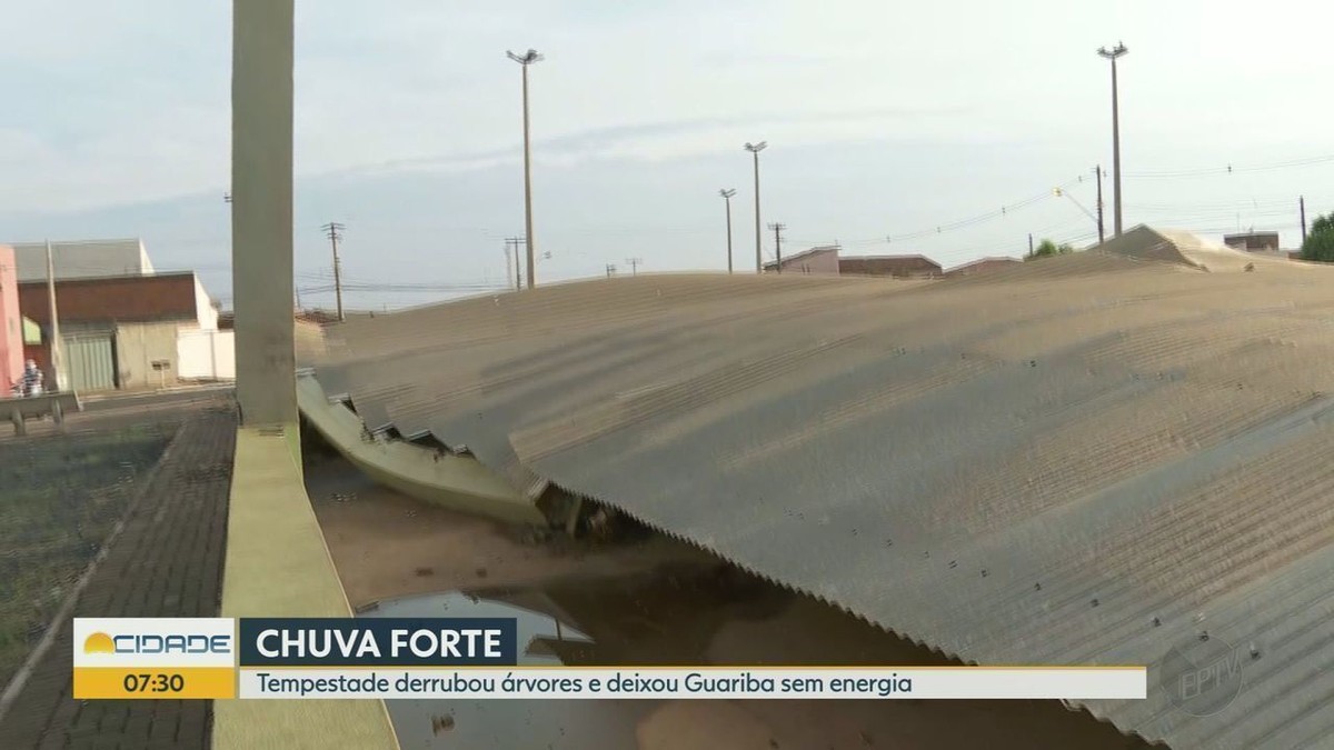 La couverture des gymnases s’effondre pendant l’ouragan à Guariba, SP |  Ribeirao Preto et la France