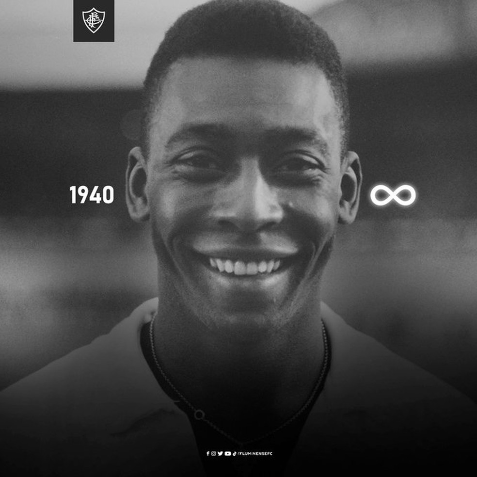 Fluminense posta homenagem a Pelé — Foto: Reprodução