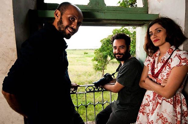 Os atores Henrique Fontes e Quitéria Kelly dividem as cenas com o vídeo-maker Pedro Fiúza (Foto: Vlademir Alexandre)