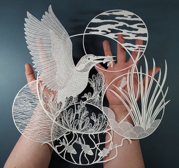 Artista britânica faz delicadas esculturas de papel (Foto: Divulgação)