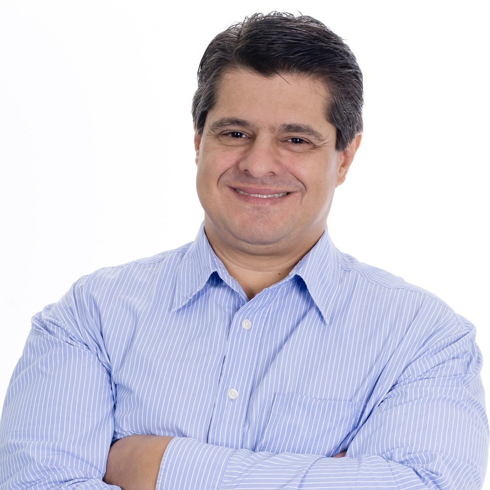João Villela (NOVO) é empresário e tem 49 anos. Ele está entre os 16 candidatos ao Executivo santista — Foto: Divulgação