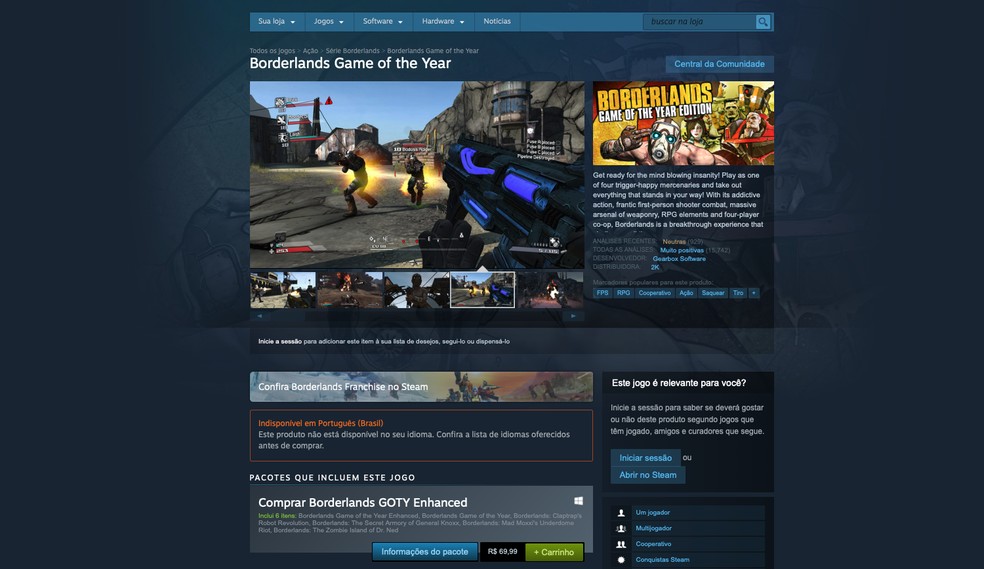 borderlands game of the year edition steam