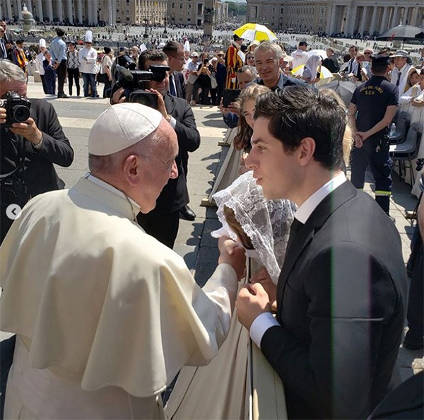 David Henrie e Papa Francisco (Foto: Instagram)