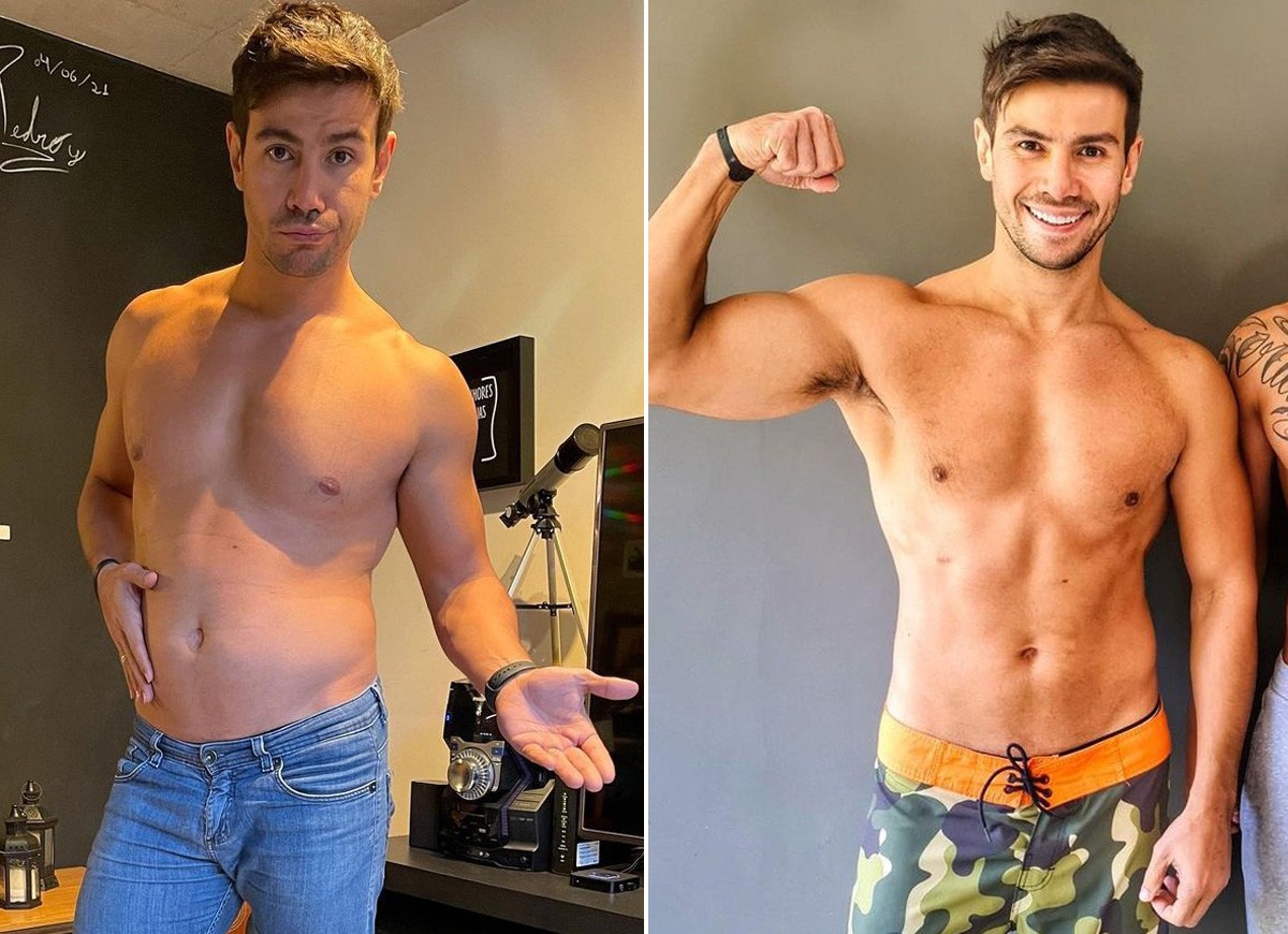 Mariano mostra antes e depois do Método Fight Burn (Foto: Reprodução/Instagram)