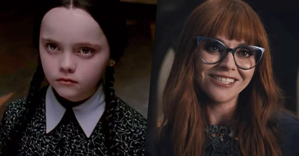 Christina Ricci, que fez Wandinha nos filmes de 'A Família Addams', também está na série da personagem — Foto: IMDB; Reprodução