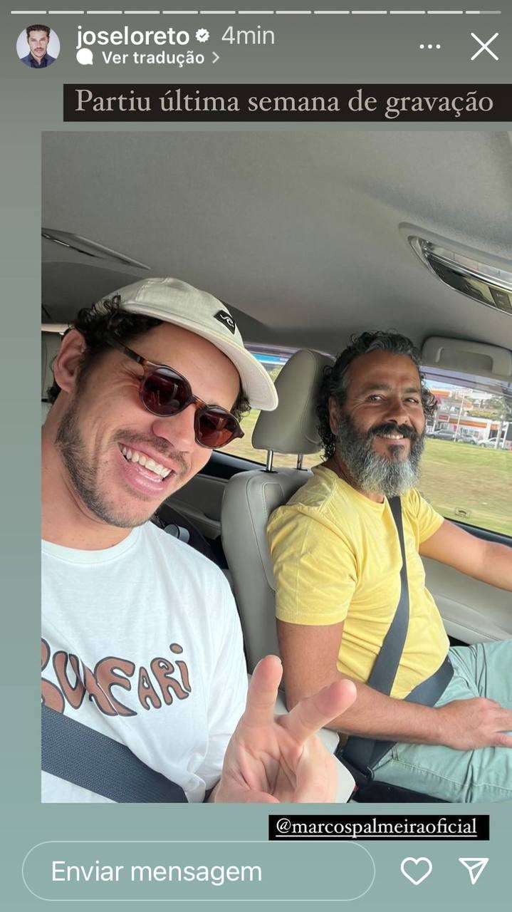 José Loreto posa com Marcos Palmeira  (Foto: Reprodução / Instagram)