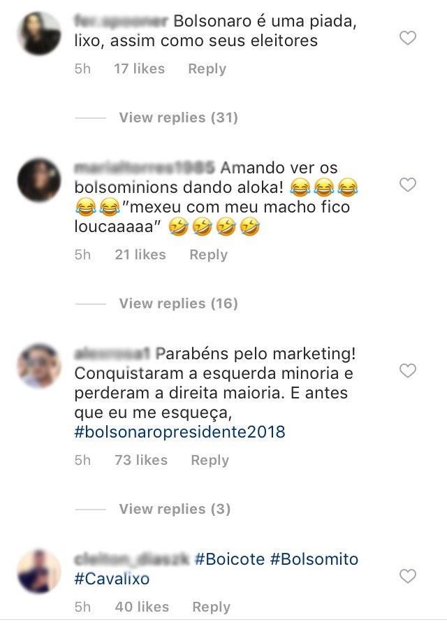 Cavalera é criticada nas redes sociais por camiseta contra Bolsonaro (Foto: Reprodução / Instagram)