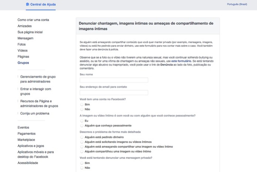 Como Denunciar Publicacao De Foto Intima No Facebook E Instagram Redes Sociais Techtudo