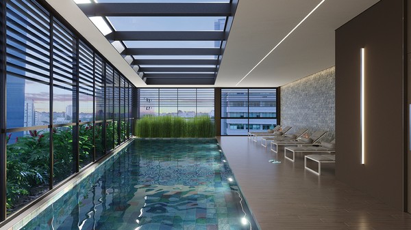 Piscina O Ano Inteiro Conheca Edificio No Juveve Com Piscina Aquecida E Coberta Especial Publicitario Serra Juveve G1