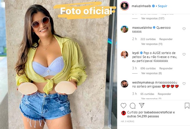 Influencer Maluzinha sorteia cirurgia plástica na web (Foto: Reprodução/Instagram)