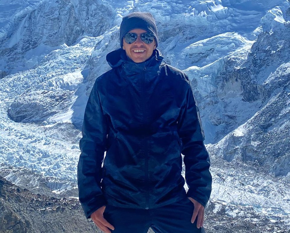 Manolo Frediani, de Passo Fundo, estava no Everest quando o Nepal fechou as fronteiras devido ao coronavírus — Foto: Arquivo Pessoal