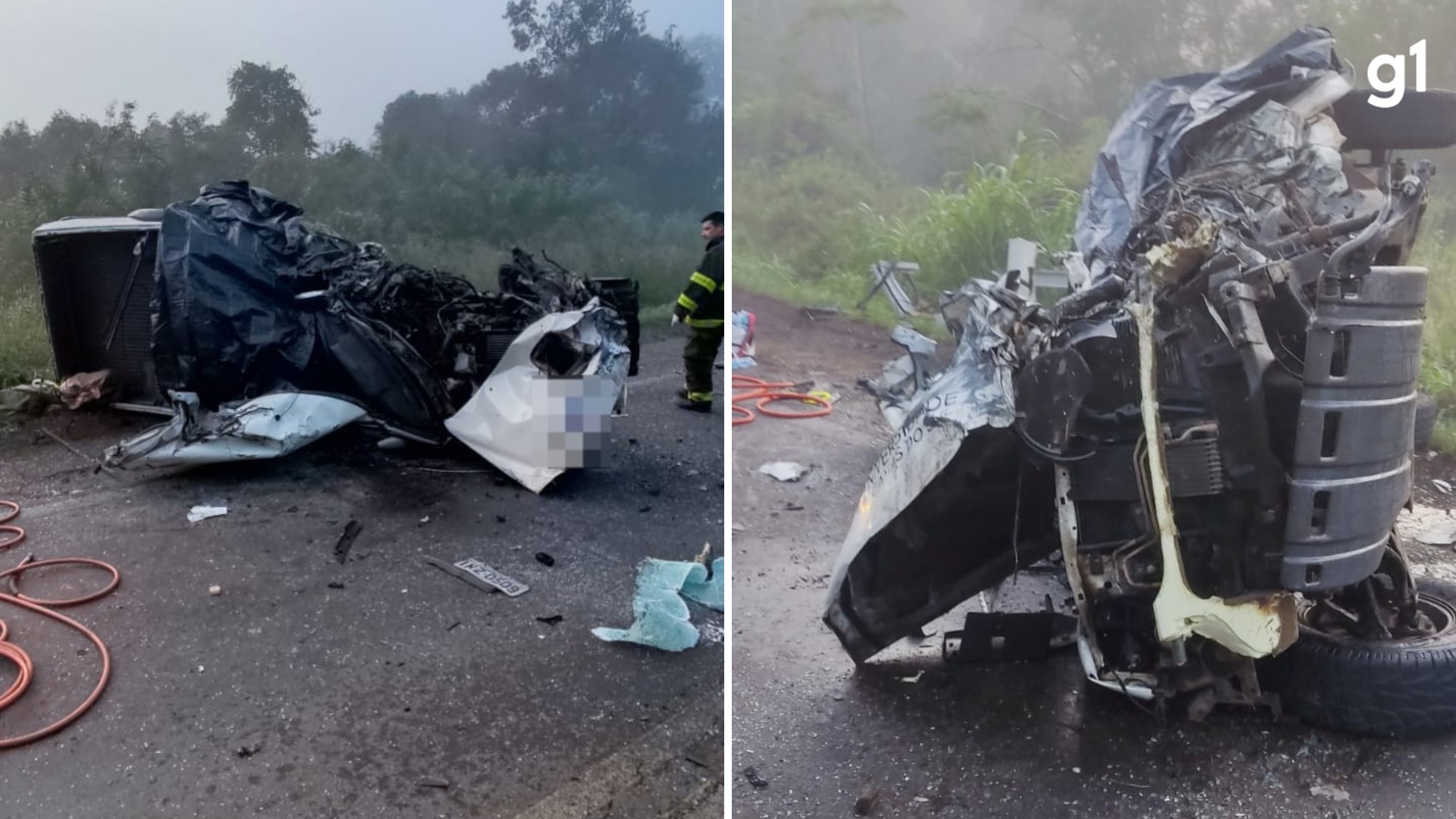 Duas pessoas morrem e nove ficam feridas em acidente entre caminhonete e ônibus em Guaporé, diz CRBM
