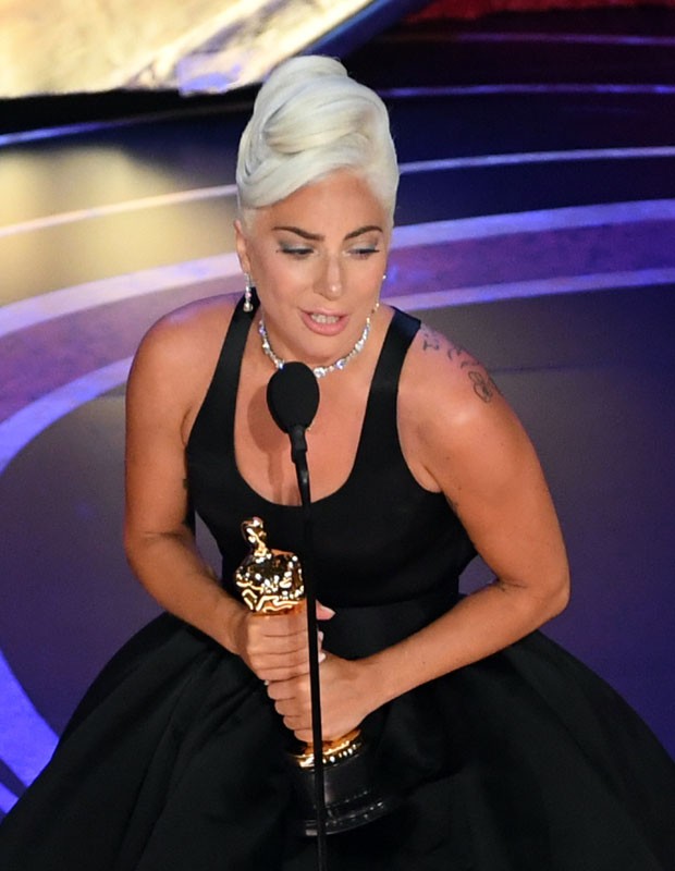 HOLLYWOOD, CALIFORNIA - FEBRUARY 24: Lady Gaga accepts the Music (Original Song) award for 'Shallow' from 'A Star Is Born' onstage during the 91st Annual Academy Awards at Dolby Theatre on February 24, 2019 in Hollywood, California. (Photo by Kevin Winter (Foto: Getty Images)