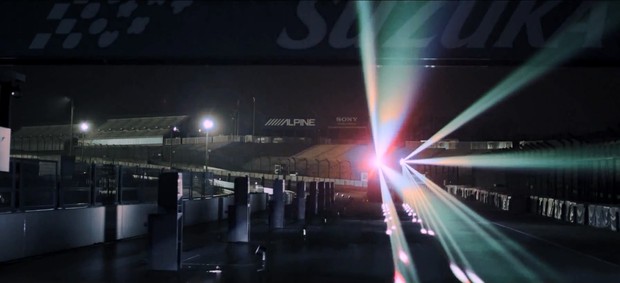 Show de luz e som na homenagem da Honda a Ayrton Senna (Foto: Reprodução)