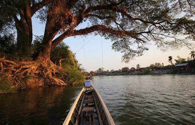 Don Det, ilha de Laos (Foto: Flickr @basilemorin/www.flickr.com/photos/basilemorin)