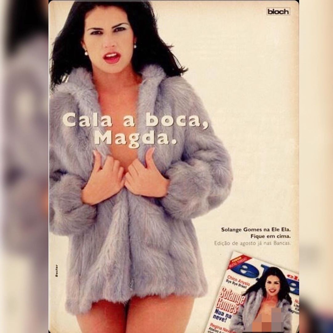 Solange Gomes na capa da revista 'Ele&Ela' em 1997 (Foto: Reprodução/Instagram)