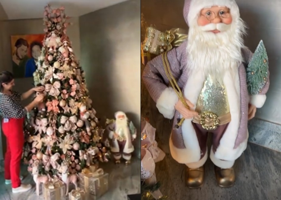Faltando 2 meses para dezembro, Poliana Rocha mostra a decoração de sua árvore de Natal