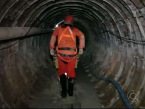 Escavação de túnel da Lagoa, em João Pessoa, está em fase de conclusão (Foto: Reprodução/TV Cabo Branco)