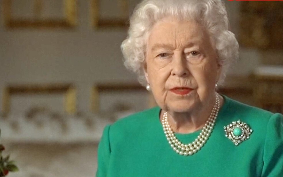 Pronunciamento da Rainha Elizabeth II — Foto: Reprodução/ GloboNews