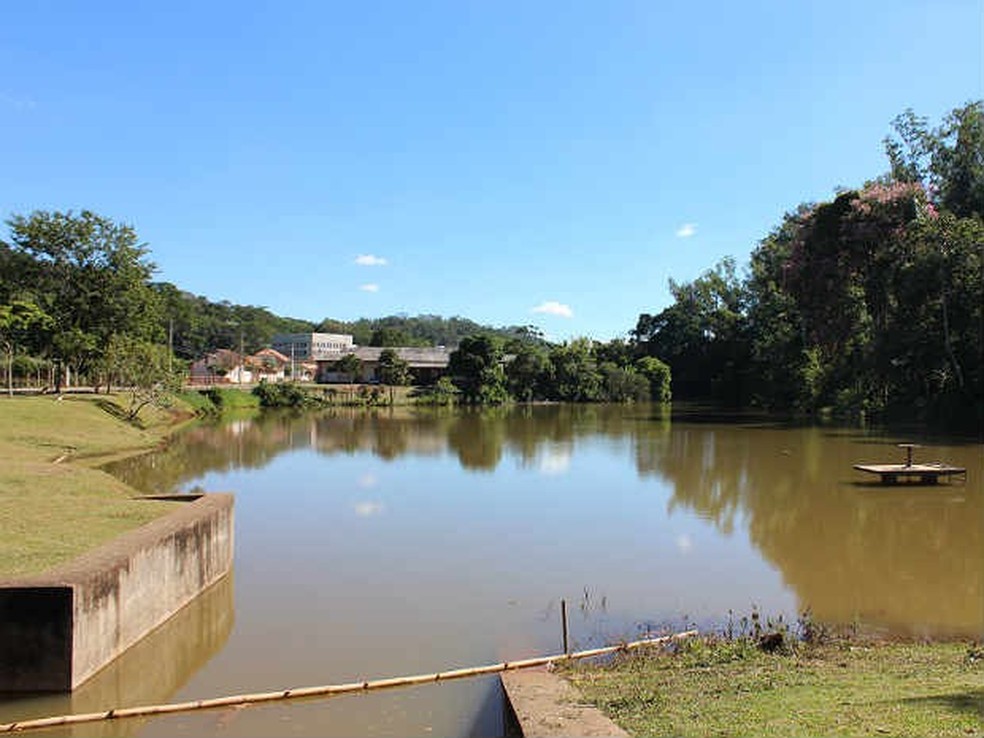 Represa fica no campus da Universidade Federal de Viçosa (UFV) — Foto: CCS/UFV
