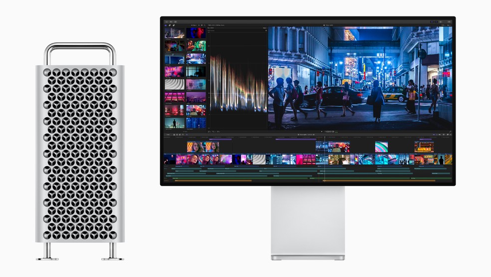 Apple Mac Pro 2019 e monitor Pro Display XDR: produtos que se complementam — Foto: Divulgação/Apple